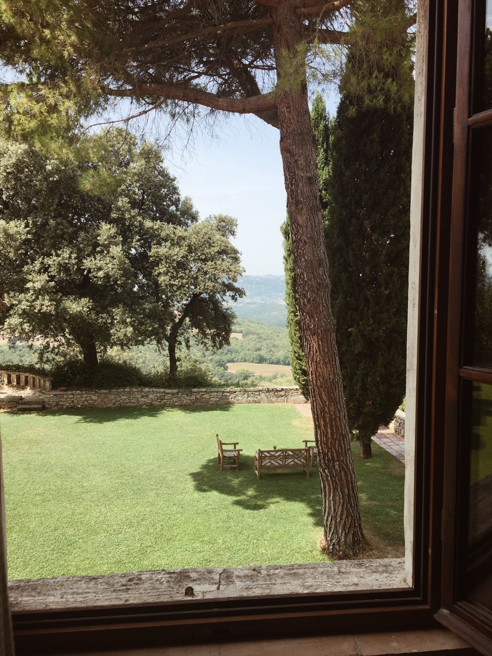 View from the house at Borgo Pignano